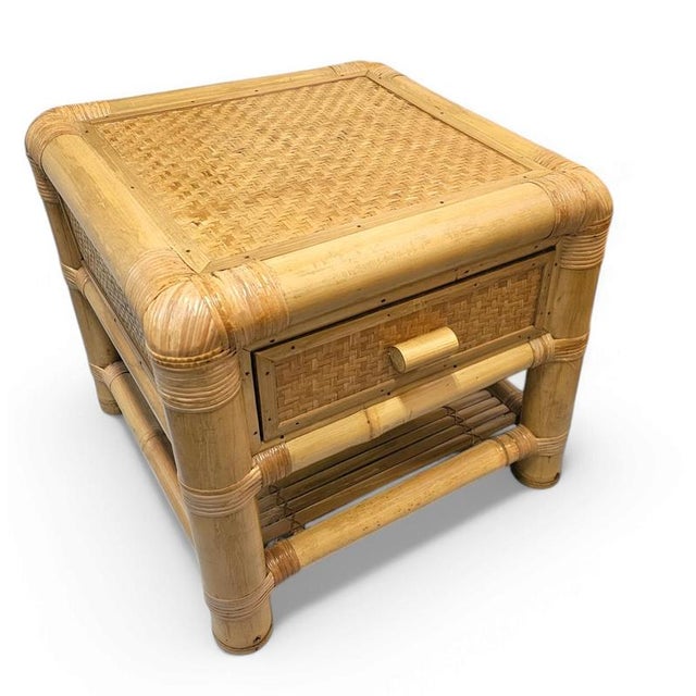Bamboo Nightstands, 1980s, Set of 2 For Sale - Image 3 of 18