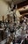A lovely antique crystal and glass electrified chandelier, gilt brass beautifully decorated with several tiers of large...