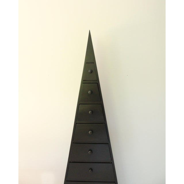 1990s Black Stained Pyramid Chest of Drawers For Sale - Image 10 of 10