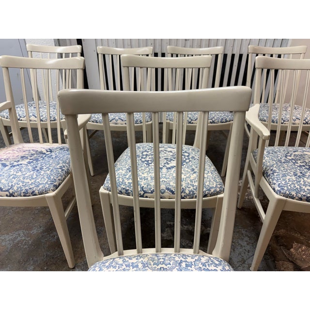 Carl Malmsten for Bodafors Herrgården Mid 20th Century Dining Chairs, Set of Eight For Sale In San Francisco - Image 6 of 12