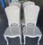 French Vintage Italian Louis XV Style Double Cane Dining Chairs, Set of 4, Distressed White Finish For Sale - Image 3 of 13