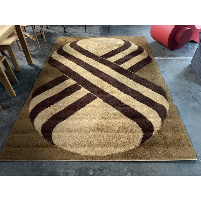 1970s Space Age Rug in Pure Wool, 1970s For Sale - Image 5 of 5