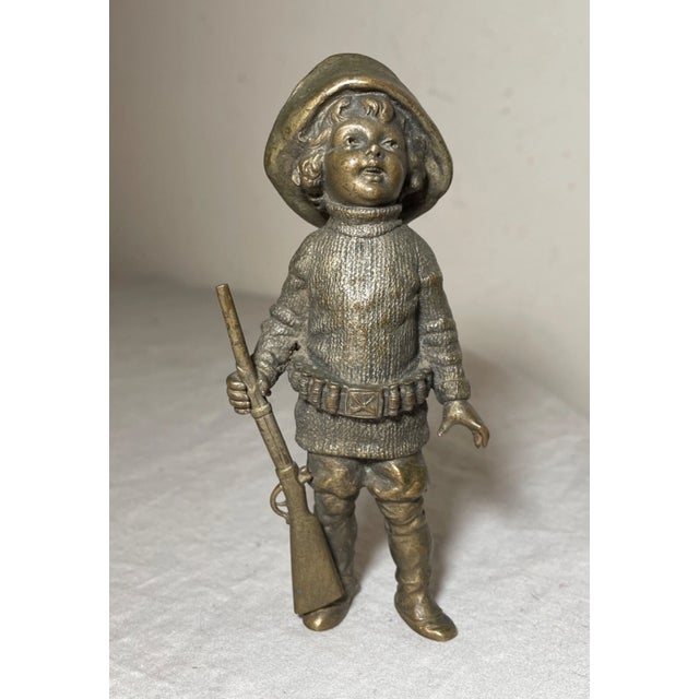Up for sale is a high quality antique 19th century Austrian bronze statue of a military boy. It is an exquisitely done...
