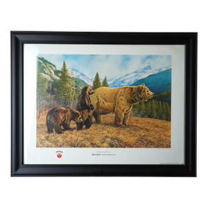 Limited Edition Print “Curious Trio” for Ruger North American by Frank Cable Signed and Numbered 186/950