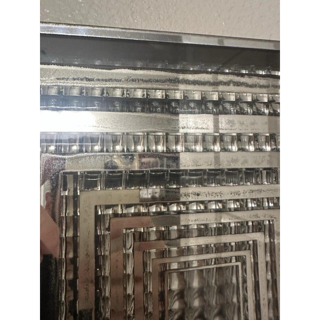 Abstract Disco Infinity Mirror 1970's Vintage Wall Décor Postmodern Op Art For Sale - Image 3 of 6