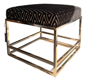 Vanguard Black & White Ottoman