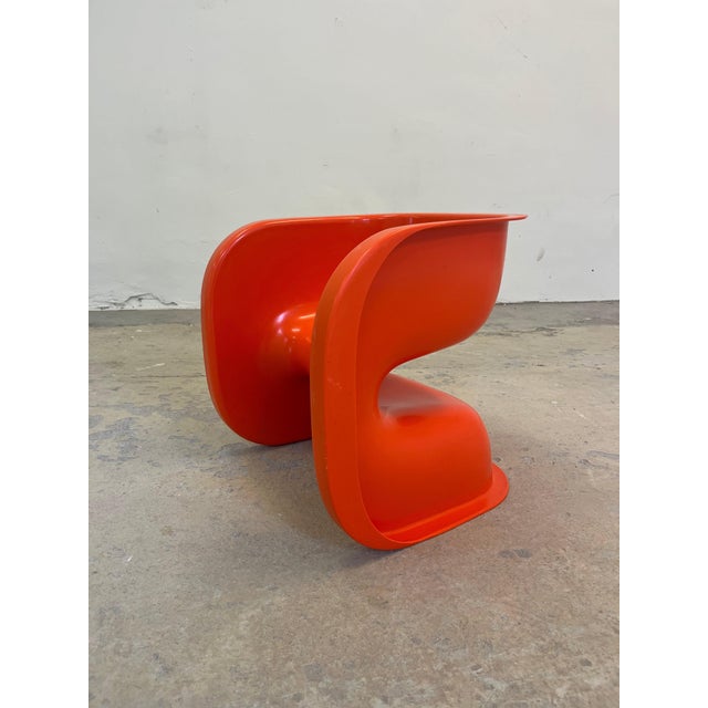 Multifunctional Children's Chair in Orange by Johannes Foersom & Peter Hiort Lorenzen for Cado For Sale - Image 11 of 11