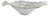 Vintage Murano Style White Tear Shaped Bowl For Sale