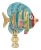 Striped Reef Fish Lamp Finial For Sale