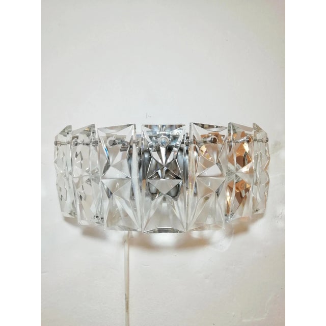 Metal Vintage Crystal Wall Light from Kinkeldey, 1970s For Sale - Image 7 of 7