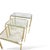 Brown Mid-Century Hollywood Regency Brass and Glass Nesting Tables, 1970s, Set of 3 For Sale - Image 8 of 9