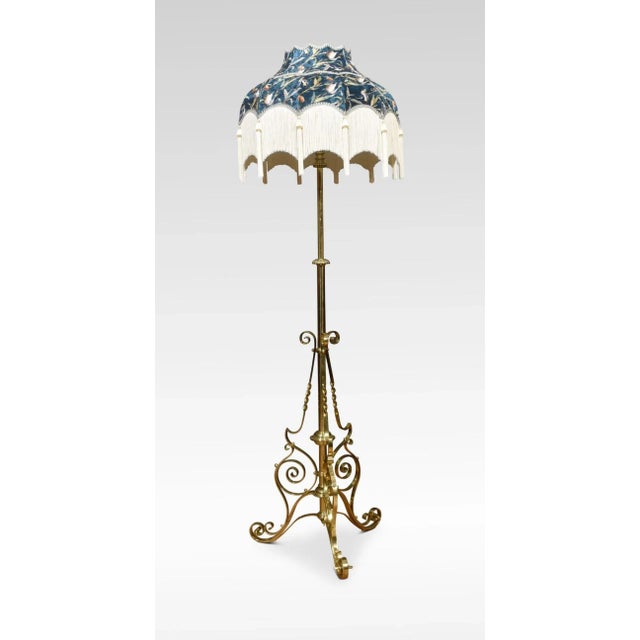 1920s Ajustable Standard Lamp in Brass, 1920s For Sale - Image 5 of 5