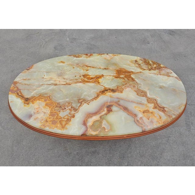 Art Deco Inspired Coffee Table with Onyx Top by Hohnert Design, 1970s For Sale - Image 8 of 16