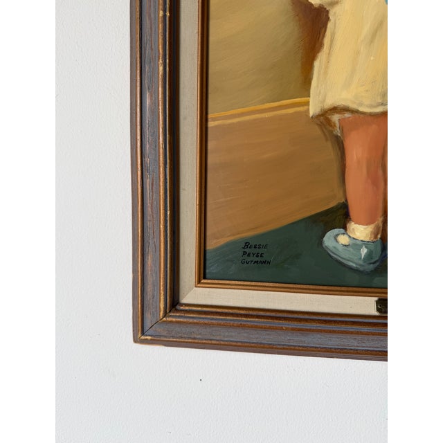 Brown Vintage “In Disgrace” Child & Dog Painting After Bessie Peyse Gutmann - j.e. Small, S.j. For Sale - Image 8 of 12