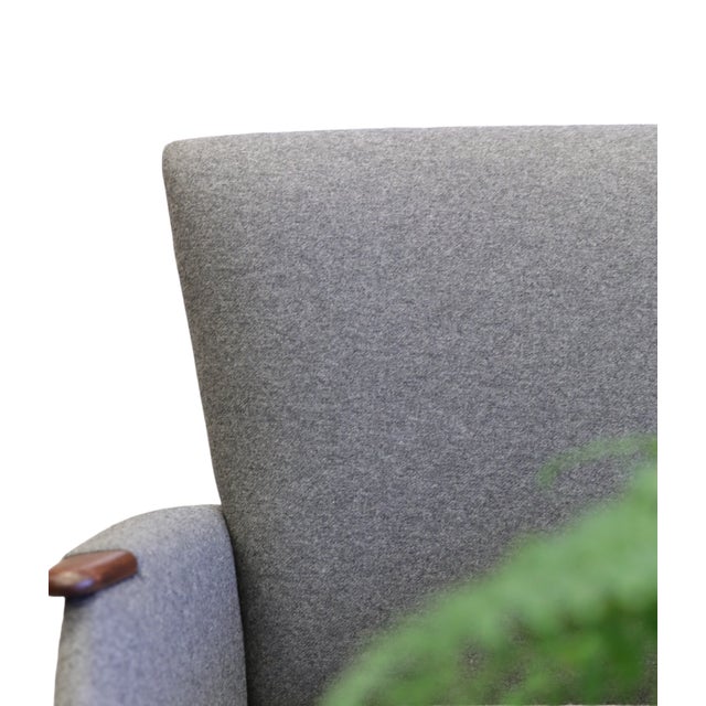 Danish Sofa and Armchairs in Gray Wool Fabric, 1960s, Set of 3 For Sale - Image 17 of 18