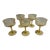 Vintage Yellow Depression Glass Champagne Coupes or Sherbet Glasses Set of Five For Sale