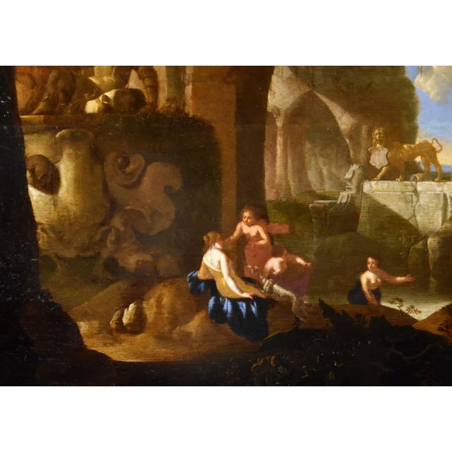 Jacques Muller, Diana and Nymphs, 1660, Oil on Panel, Framed For Sale - Image 12 of 15