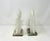 Mid-Century Modern Pair Pale White Onyx Horse Head Bookends With Contrasting Base For Sale - Image 3 of 9