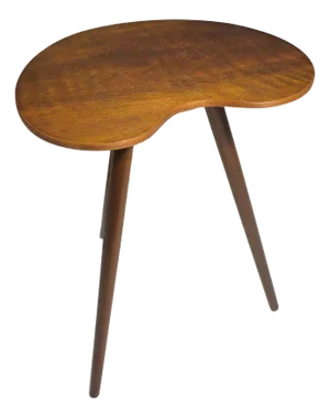 Mid 20th Century Danish Edmund Jorgensen Walnut Kidney Shape Side Table