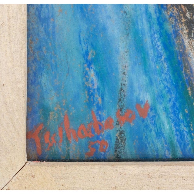 Nahum Tschacbasov Clown Pastel on Paper, 1950 For Sale - Image 4 of 6