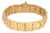 Wide Nugget 14k Yellow Gold Bracelet 8" Long For Sale