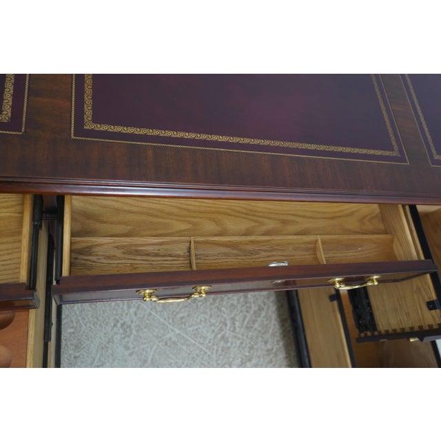 Henkel Harris Moore Leather Top Executive Desk For Sale In Philadelphia - Image 6 of 18