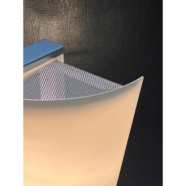 1980s Vintage Wall Lamps in Etched Glass and Metal by Martinelli Luce, Italy, 1980s, Set of 2 For Sale - Image 5 of 9