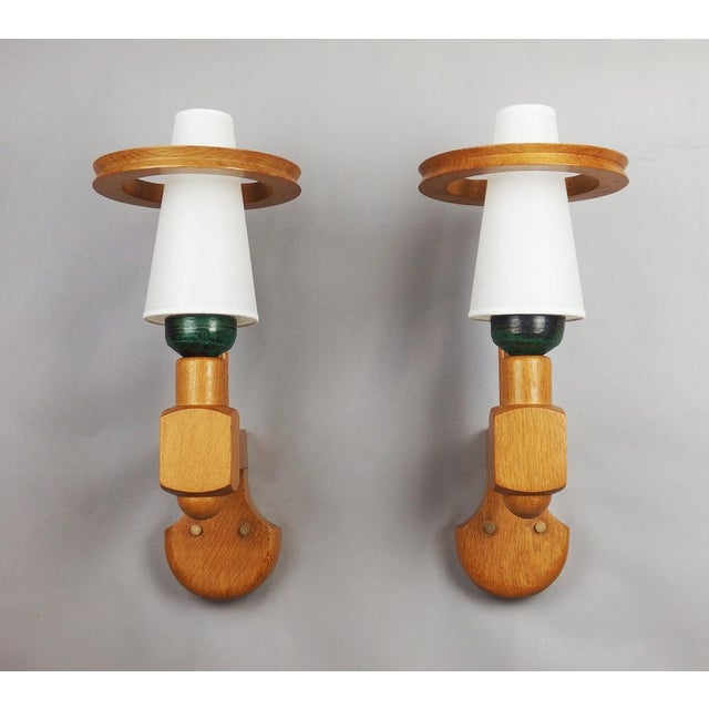 Wall Lights attributed to Guillerme and Chambron for Votre Maison, 1950s, Set of 2 For Sale - Image 10 of 10