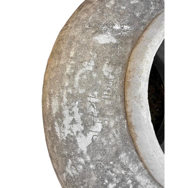Antique Cement Outdoor Java Pot / Planter For Sale - Image 4 of 5