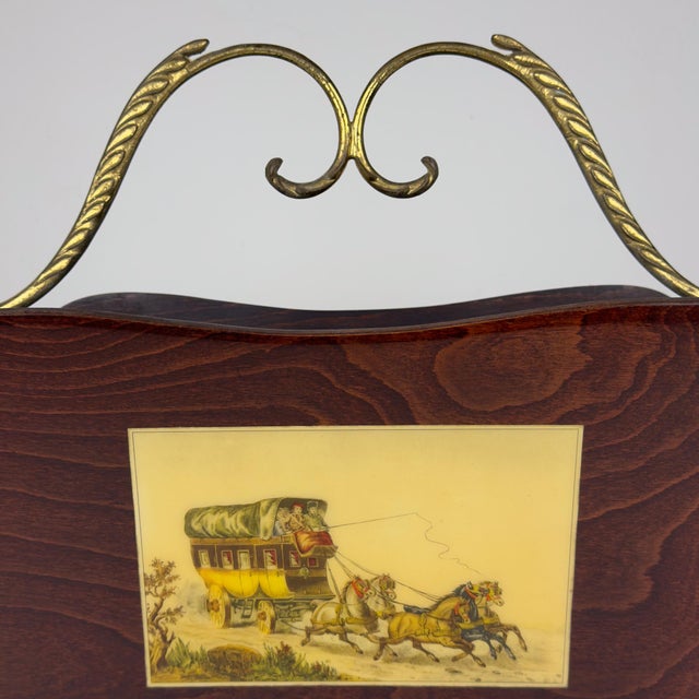 Mid-Century Modern Vintage Magazine Rack, Italy, 1950s For Sale - Image 3 of 18