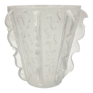 1990s Lalique Mossi Frosted Vase