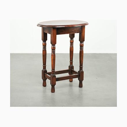 Antique English Oval Oak Side Table, Early 20th Century For Sale - Image 13 of 13
