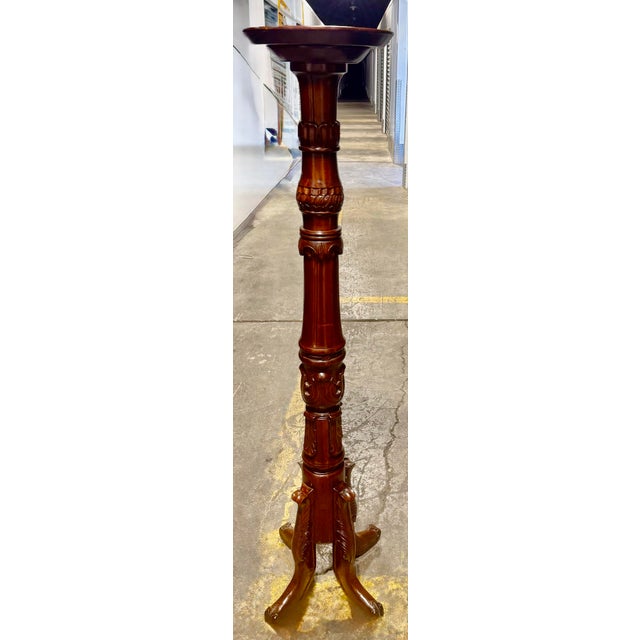 Auburn Late 20th Century Mahogany Torchiere Stand For Sale - Image 8 of 9