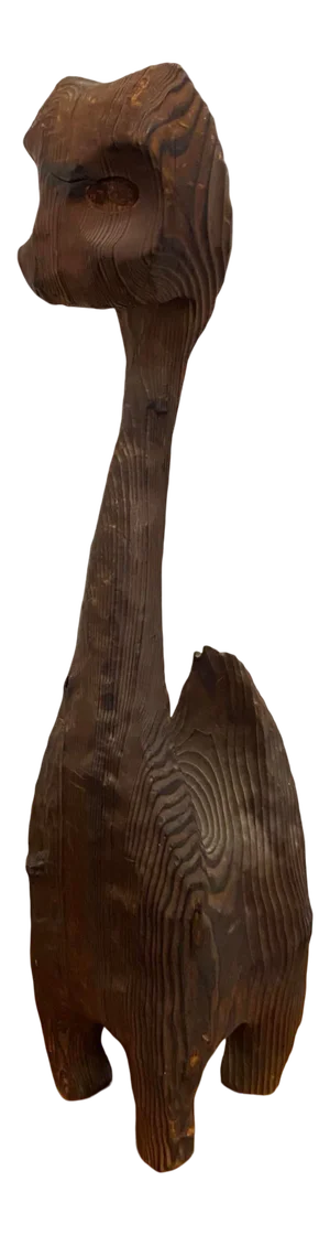 1960s Mid-Century Modern Witco Wood Carved Cat
