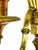 Vintage Pair of Brass & Copper Neoclassical Double-Arm Wall Sconces With Pleated Silk Shades For Sale - Image 13 of 18