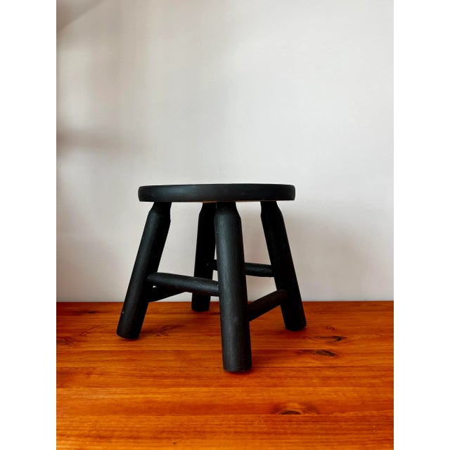 Tribal Early 21st Century Brazilian Artisanal Wooden Stool For Sale - Image 3 of 5