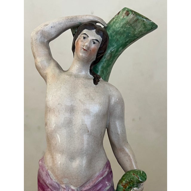 Early 19th Century Early Staffordshire Figures- Set of 2 , C. 1800 For Sale - Image 5 of 12