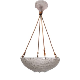 Art Nouveau Charmes Glass Pendant Light by René Lalique for Lalique For Sale
