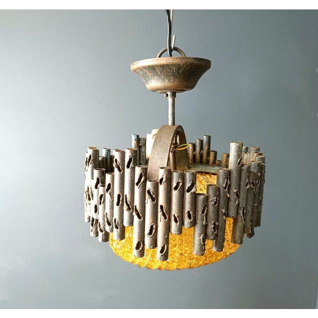 Brutalist Pendant Lights by Marcello Fantoni, 1960s For Sale - Image 10 of 11