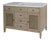 Flagstaff 48 in W. Wood & Quartz 5 Drawer Single Sink Bathroom Vanity, Desert Sand For Sale