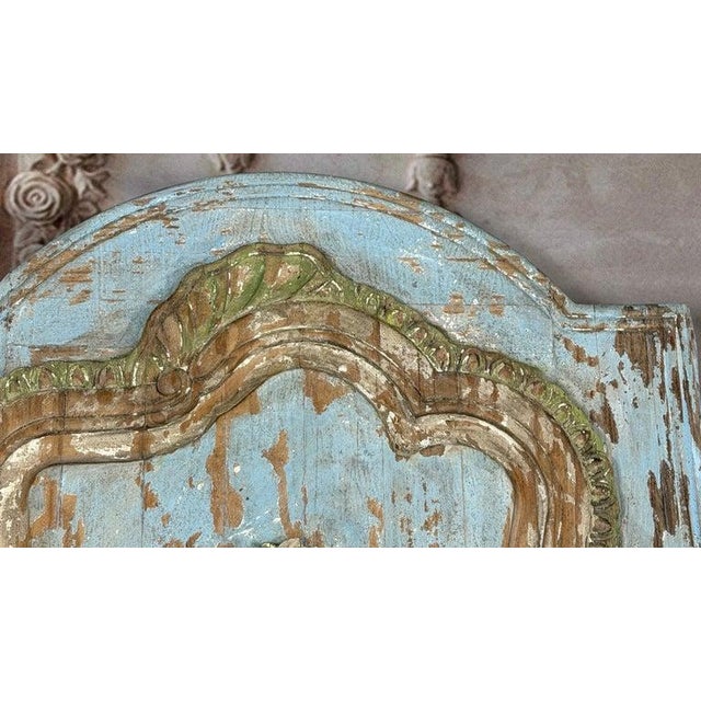 19th Century French Louis XV Rococo Doors With Distressed Wood Finish For Sale - Image 9 of 18