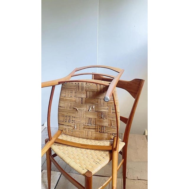 Mid-Century Modern Woven-Seat Dining Chairs by G.B. Marangoni, Italy, 1950s, Set of 2 For Sale - Image 11 of 12