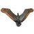 This authentic, heavy cast bronze/brass miniature sculpture depicts the extinct Pleistocene bird of prey, Teratornis...