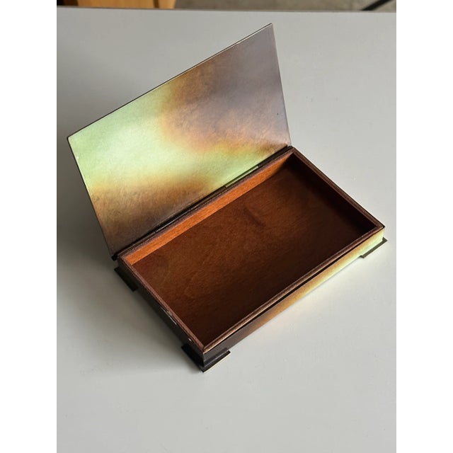 Ystad-Metall 1950s Swedish Box in Bronze and Wood, Attributed to Ystad Metal For Sale - Image 4 of 8