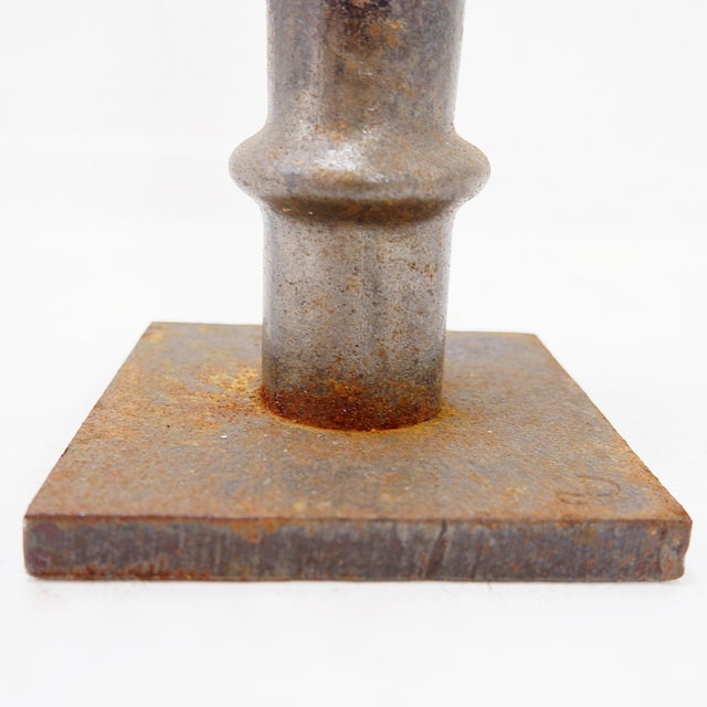Brutalist Pleated Iron Sculpture, 1980 For Sale - Image 9 of 13