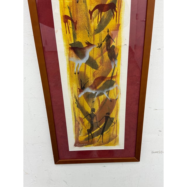 Jahman San Wildlife Painting, Vintage For Sale - Image 10 of 12