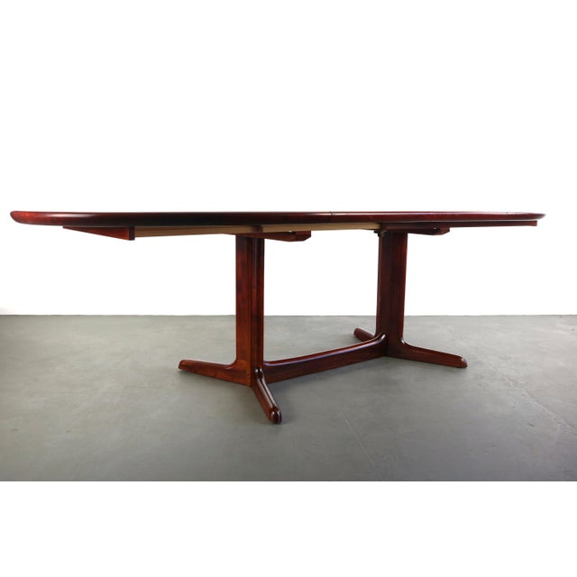 Wood Mahogany Dining Table with Leaves by Schou Andersen for Dyrlund For Sale - Image 7 of 8