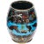 Large Antique Meiji Japanese Cloisonne Enamel Barrel Vase With Butterflies For Sale