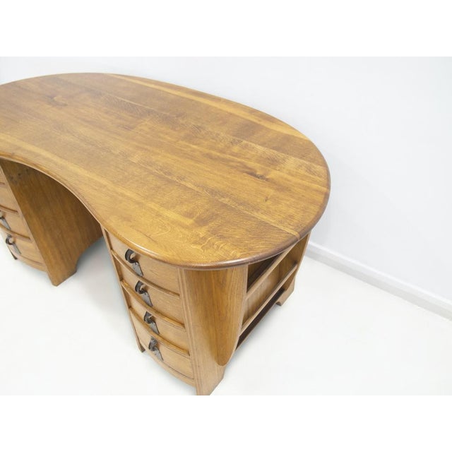 Swedish Art Nouveau Style Writing Desk in Oak, 1930s For Sale - Image 3 of 18