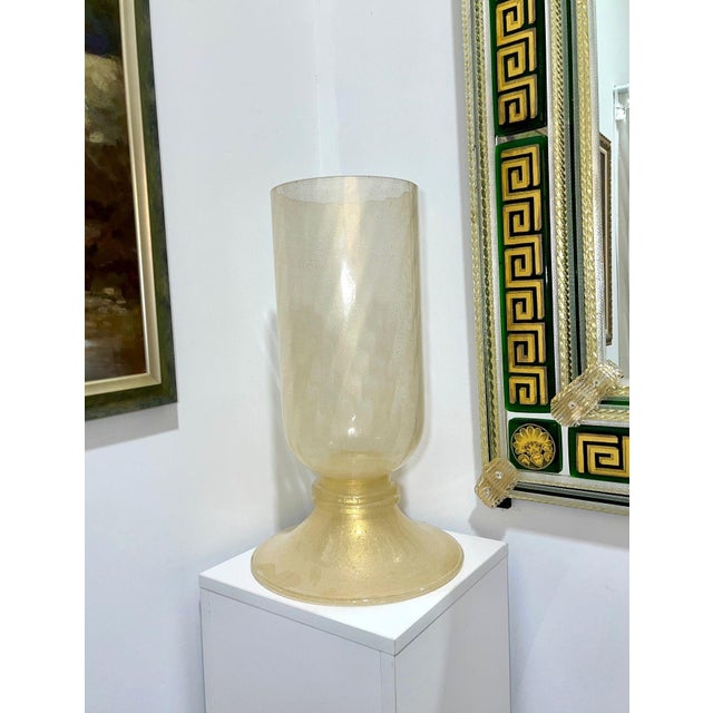 Price reduced $700. Now only $999! Estate-sized beautiful blown glass vase with 24K gold infusion. Perfect finishing piece...